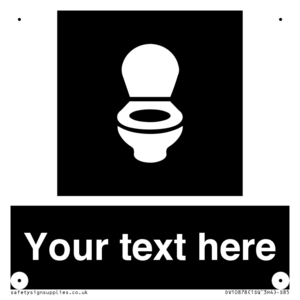 Custom information: black panel wc toilet